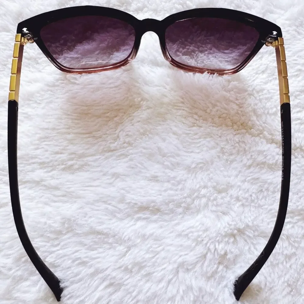 Joanne Clear w/ Purple Tint Square Sunglasses